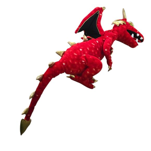 Puppet Company Red Gold Dragon Jumbo Dragon Plush - Picture 6 of 14